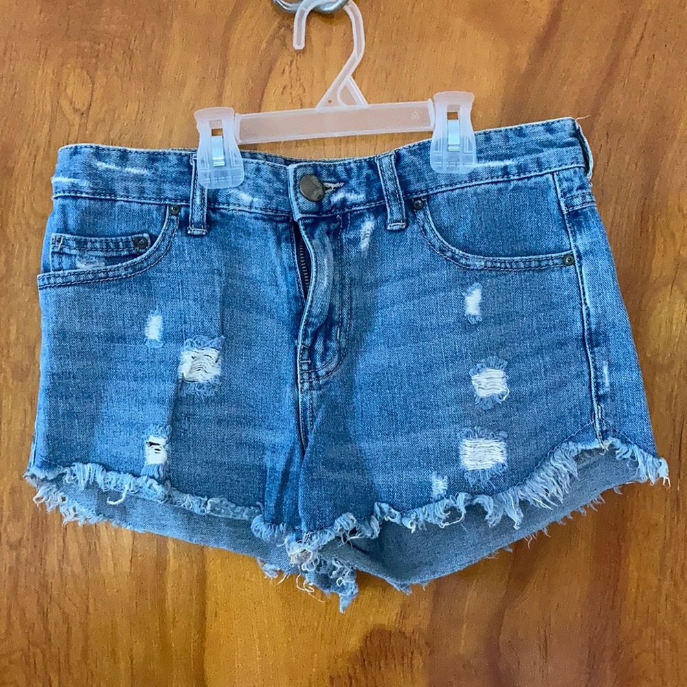Free People denim shorts